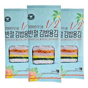 만전김 반절 김밥용 김 리필 7p, 8g, 3개