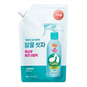 온더바디 코튼풋 발을씻자 풋샴푸 자몽민트향 리필 500ml, 1개입, 1개