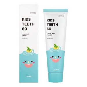 라비킷 유아용 키즈티스 60 저불소 치약 레몬민트향, 1개, 60g