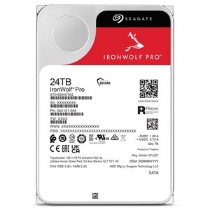 씨게이트 IonWolf Po HDD, ST24000NT002, 24TB