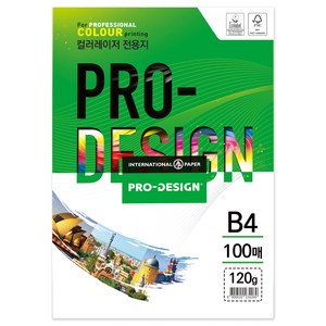 ProDesign 칼라 전용지 120g, B4, 100개