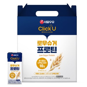 클릭유 로우슈거 프로틴 두유, 190ml, 16개