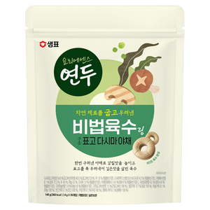 연두 비법육수링 구운 표고 다시마 야채 코인육수 35p, 140g, 1개