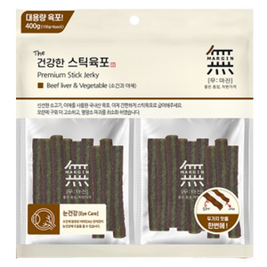 무마진 강아지 더건강한 스틱육포 4p, 400g, 1개, 혼합맛(소간/야채)