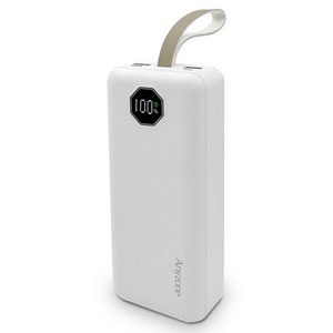 애니존 상도아이앤티 PD 22.5W QC3.0 대용량 보조배터리 30000mAh, 1260110/1S3P, 화이트