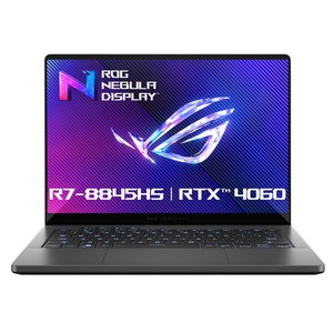 에이수스 2024 ROG 제피러스 G14 라이젠7 라이젠 8000 시리즈 지포스 RTX 4060, Eclipse Gay, 512GB, 32GB, Fee DOS, GA403UV-QS157