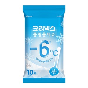 크리넥스 쿨링 물티슈 휴대형, 10매, 1개