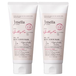 제이멜라 인 프랑스 스파클링 로제 바디 스크럽 워시, 200ml, 2개