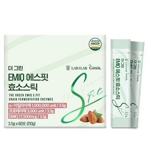 랩온랩 더그린 EMIQ 에스핏 효소스틱 60p, 210g, 1개