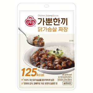 오뚜기 가뿐한끼 닭가슴살 짜장, 130g, 1개