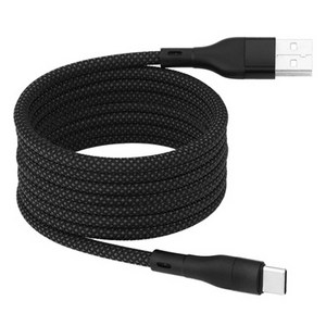 벤토사 USB A타입-C타입 마그네틱 자석 고속충전 케이블, 2m, 블랙, 1개