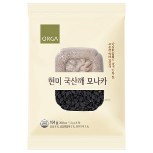 올가홀푸드 현미 국산깨 모나카, 104g, 1개