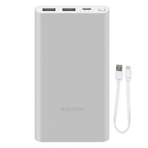 샤오미 고속 대용량 초고속 충전 휴대용 보조배터리 10000mAh 7세대 22.5W C타입, PB100DZM, 실버