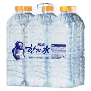 한라수 제주 무라벨, 6개, 2L