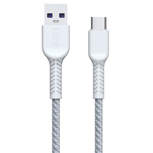 IZNC USB A타입 C타입 5A 고속충전케이블 C67, 1m, 화이트, 1개