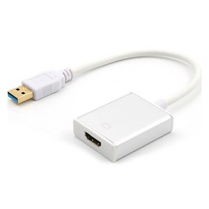 헨센 USB to HDMI 어댑터 변환젠더, 실버, 1개