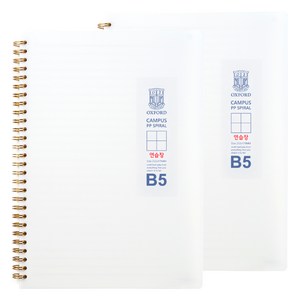 OXFORD 밀크PP 4분할 연습장 B5 80매, 2개