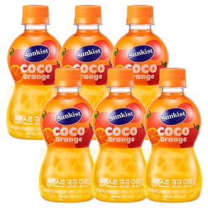 썬키스트 코코 오렌지, 300ml, 6개