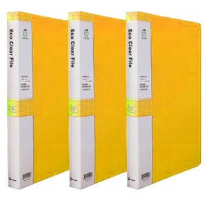 영오 인덱스 클리어파일 40p, 노랑, 3개