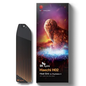 SK하이닉스 Haechi H02 Heat Sink for PlayStation 5 전용 방열판, SKHAN2-0000-L1-L000, 블랙, 1개