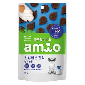 풀무원아미오 강아지 건강담은 트릿 눈 & 눈물, DHA, 80g, 1개