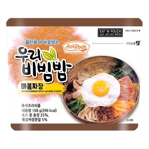 이지밥 우리비빔밥 매콤짜장, 108g, 1개