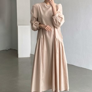 페이퍼먼츠 데일리 옆셔링 루즈핏 롱원피스 23235
