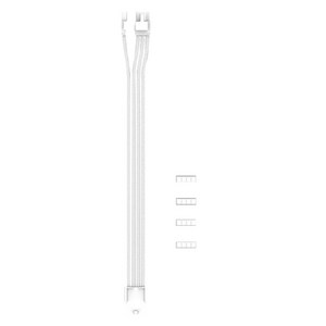 EZDIY FAB PCIE 6 + 2 연장 슬리빙 16AWG 케이블 화이트, 1개, 300mm