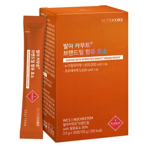 뉴트리코어 발아 카무트 브랜드밀 함유 효소 30p, 1개, 105g