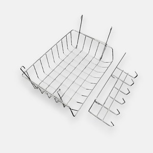 식기건조대 확장 악세사리 언더 선반 세트, 실버, 1세트, 1단