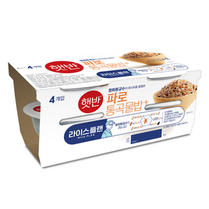 햇반 라이스플랜 파로 통곡물밥, 190g, 4개