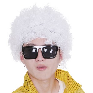 파티공구 삐에로 가발, 화이트, 1개