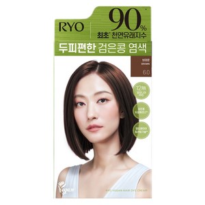 려 두피편한 검은콩 염색제 120g, 6.0 브라운, 1개