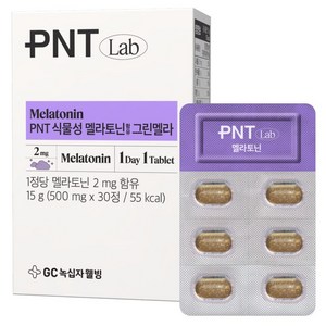 피엔티 GC녹십자웰빙 식물성 멜라토닌 그린멜라 500mg, 1개