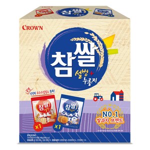 크라운 참쌀 설병 누룽지 2p, 486g, 1개