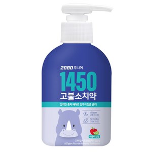 2080 주니어 1450 고불소 충치케어 펌핑치약, 220g, 1개