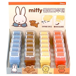 미피 롤러지우개 4종 x 6p 세트, 혼합색상, 1세트