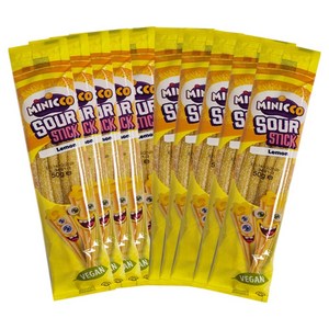 미니꼬 사우어 롱롱 스틱 비건젤리 레몬향, 50g, 10개