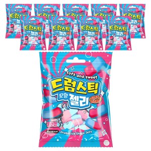 드럼스틱 모양 젤리 풍선껌 향, 10개, 50g
