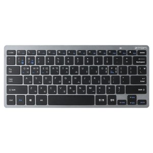 자이온 저소음 미니 멀티페어링 블루투스 무선 텐키리스 키보드, 블랙, BT-K1000, 제조사축
