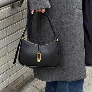 닥스 여성용 D락 장식 가죽 숄더 겸 크로스백 DCBA6E963BK