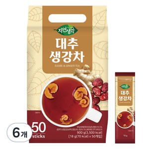 자연생각 대추 생강차, 18g, 50개입, 6개