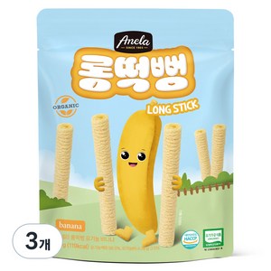 아넬라 유기농 롱떡뻥 바나나 롱스틱, 바나나맛, 30g, 3개