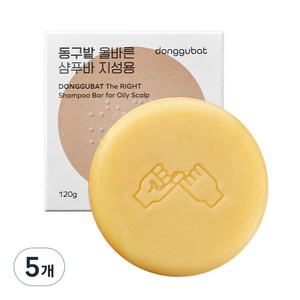 동구밭 올바른 샴푸바 지성용 쑥향, 120g, 5개