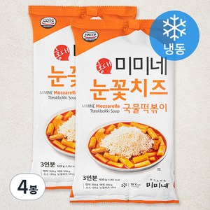 미미네 눈꽃치즈 국물떡볶이 (냉동), 620g, 4봉