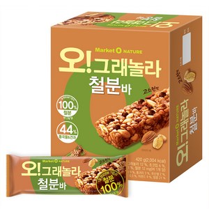 마켓오네이처 오 그래놀라 철분바 12p, 420g, 1개