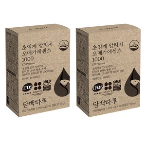 담백하루 초임계 알티지 오메가3 에센스 1000, 30정, 2개