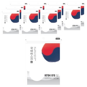 국대마스크 황사 미세먼지 마스크 2D 중형 KF94, 5개입, 12개, 흰색