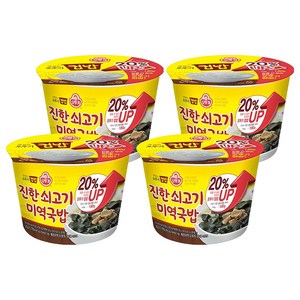오뚜기 컵밥 진한 쇠고기 미역국밥, 314g, 4개