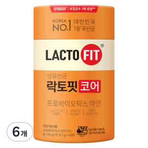 락토핏 종근당건강 코어 유산균 60p, 120g, 6개